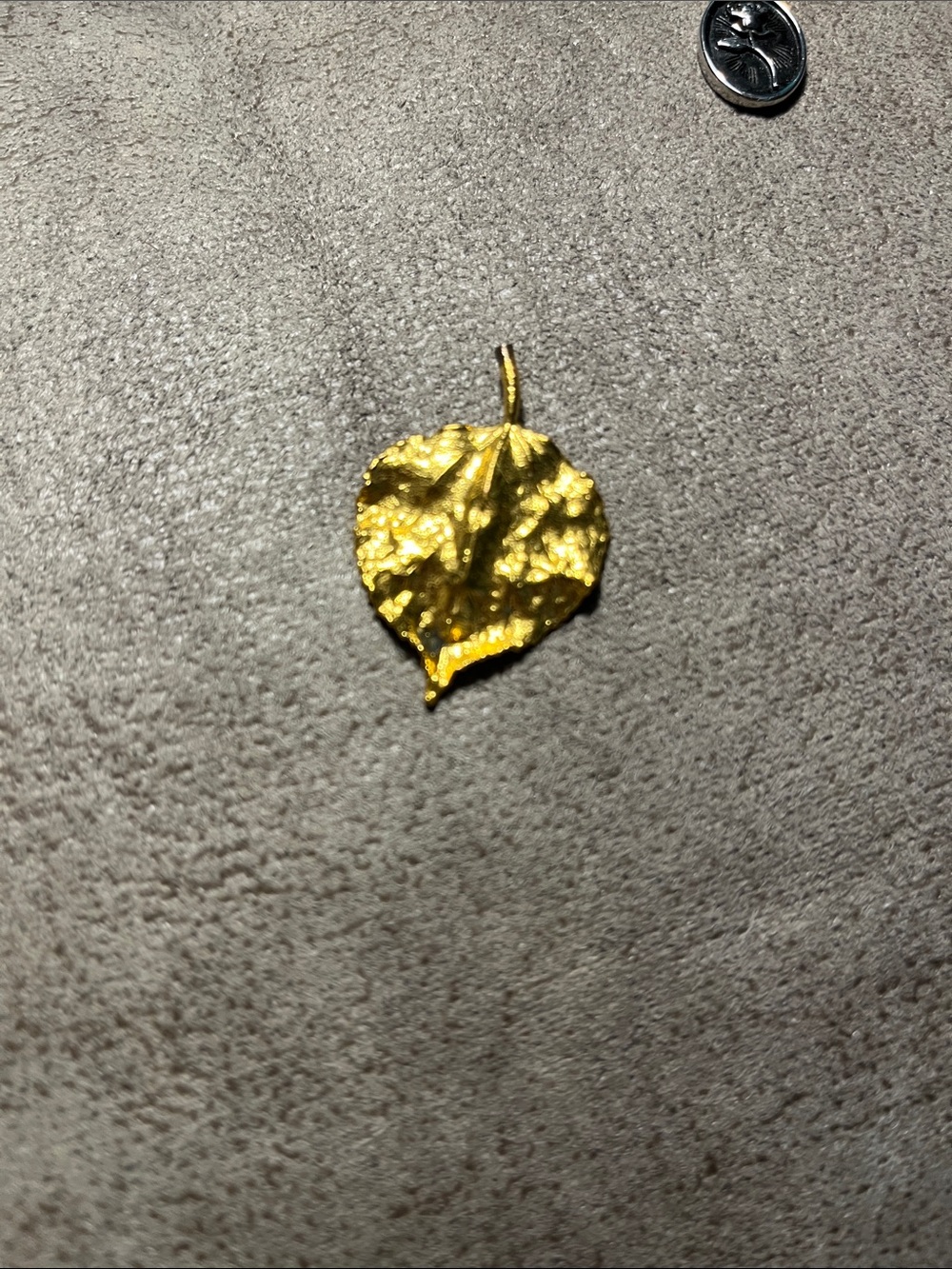 Gold Leaf Pendant Charm 1733